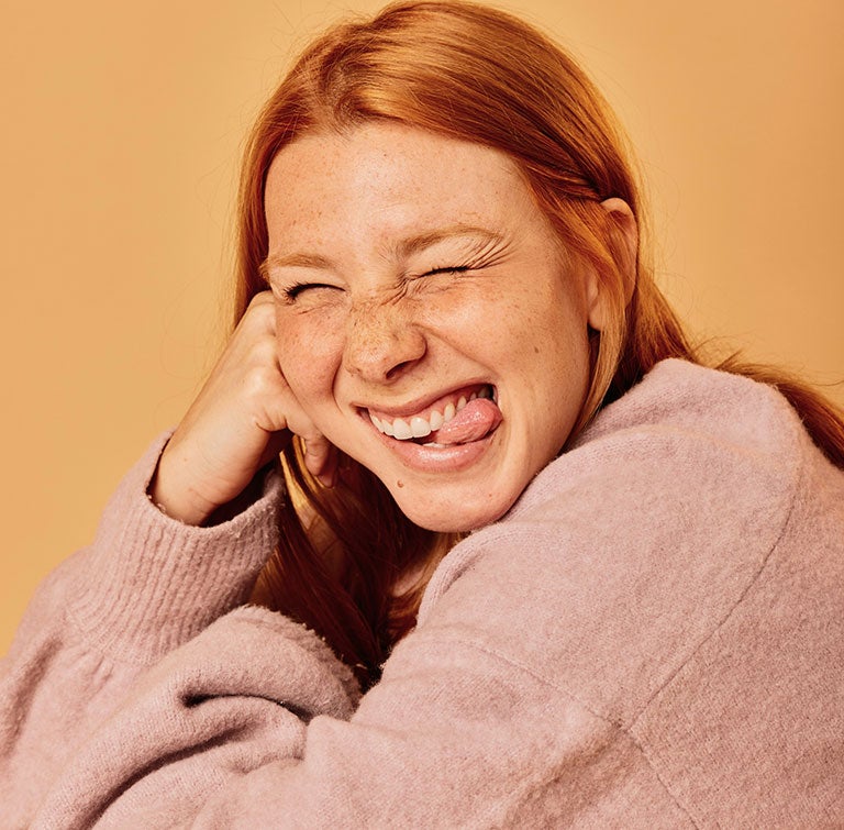 woman smiling