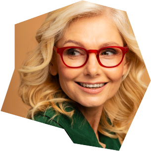 Woman with Glasses Headshot