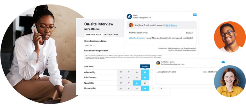 Screenshot of Lever's hiring software