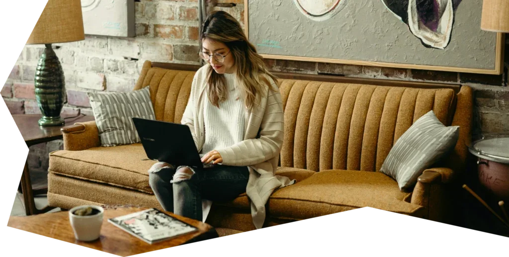 Woman Working on Laptop